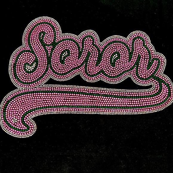 Alpha Kappa Alpha SOROR Rhinestone Bling T-Shirt - Picture 5 of 6